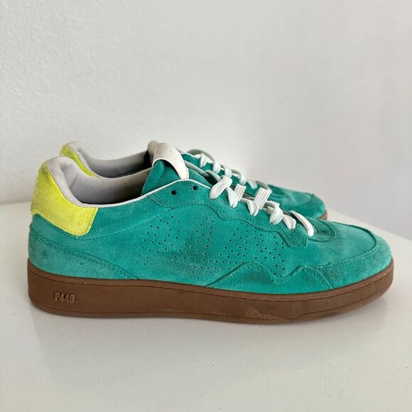 P448 Vert Balanced Suede Sneakers Skateboard Low Top Green Turquoise Men\'s 7.5 main image 4